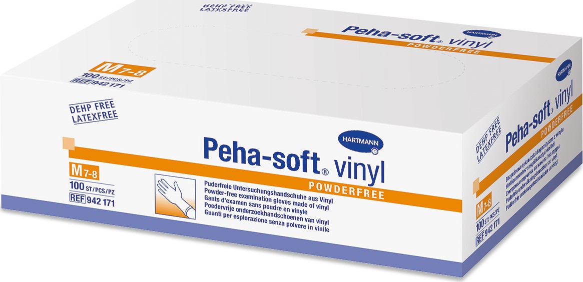 12000 Hartmann Peha-Soft® Vinyl - Διάφανα Γάντια Βινυλίου Χωρίς Πούδρα 100τμχ. - Image 1