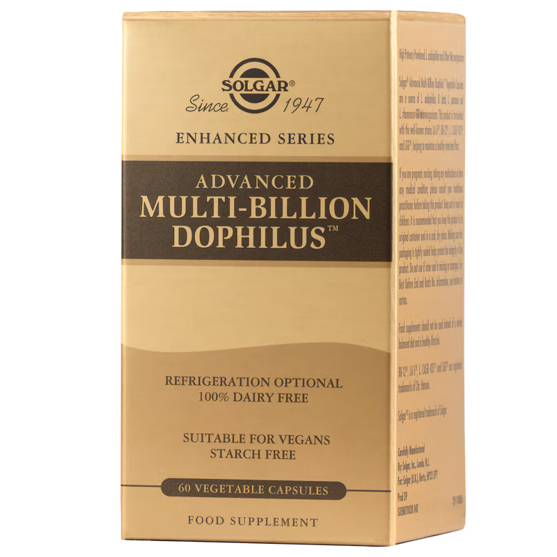 advanced_multi_billion_dophilus_box_side benecure διατροφή, συμπληρώματα διατροφής, επιθέματα κατακλίσεων, οξυγονοθεραπεία, συσκευές cpap