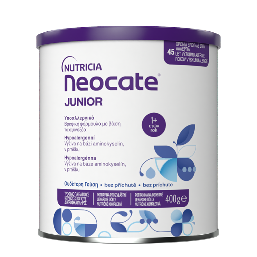 neocate-junior-400g Nutricia Neocate Junior - Θρεπτικό Σκεύασμα Για Βρέφη Με Βάση Μη Αλλεργιογόνα Αμινοξέα, Σε Μορφή Σκόνης 400gr - Image 1